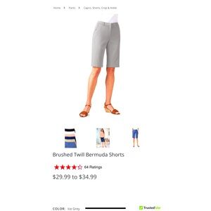 Women’s Chadwicks Bermuda shorts grey size 8 denim y2k boho pockets business